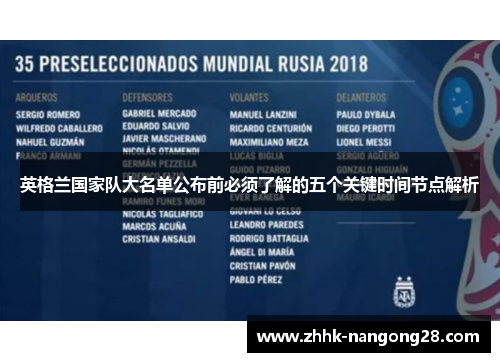 英格兰国家队大名单公布前必须了解的五个关键时间节点解析